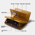 thumbnail image 3 of TAZAG Women's Long Wallet Tri-fold Zipper Mobile Phone Bag Large Capacity PU Leather Clutch, 3 of 7