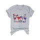thumbnail image 2 of Fiudx Tops para Mujer Tops con Estampado de Moda para Mujer, Blusa de Manga Corta, Camisetas Divertidas con Cuello Redondo, 2 of 4