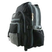 K-Cliffs Unisex Heavy Duty Large Rolling School Backpack with Wheels in Black