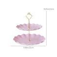 thumbnail image 3 of HOMBOTI Cake Display Stand for Party 2 Tier Dessert Cupcake Stand Cake Plate Display for Baking Gifts Dessert Table Display for Party, Wedding, Birthday, 3 of 6