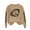505_Khaki, variant on QASIEATN Fall Fashion Women Hoodless Pullover Women's Rugby Printed Pullover Round Neck Casual Hoodie