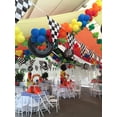 thumbnail image 3 of Bandera a cuadros en blanco y negro de 100 pies, decoraciones de cumpleaños de carreras, para suministros para fiestas de carreras de Nascar$Banderas a cuadros en blanco y negro, banderín de carreras, 3 of 6