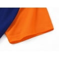 thumbnail image 4 of Topgal Little Big Boys Orange Raglan Short Sleeves Pajamas Summer Shark Pizza Snack Time Navy PJs Set for Kids Size 6, 4 of 7