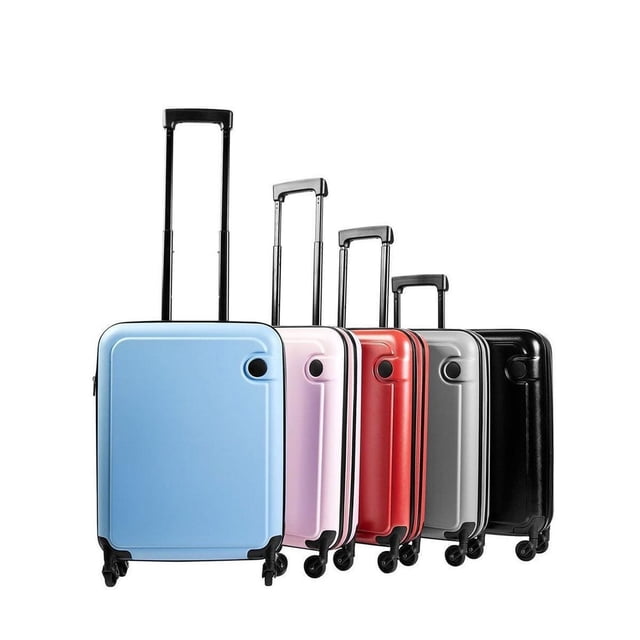 Paquete 2 piezas Maleta trolley plegable de ABS con ruedas azul 40 x 56 x 22