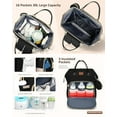 thumbnail image 2 of Diaper bag backpack with changing pad pacifier case, baby bag for boy girl toddler-large, stylish, waterproof travel diaper bag for mom-baby shower registry-Black, 2 of 14