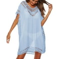 thumbnail image 3 of Bathing Suit Cover Ups for Women Hollow out Crochet Cover up Beach Coverup Swimsuits Alsol Lamesa, 3 of 5