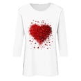 thumbnail image 4 of EnJoCho Valentines Day Tops for Girls Novelty Heart Graphic T Shirts 3/4 Sleeve Spring Tee Crew Neck Cute Blouses Youth Wear Clothing Apparel, 4 of 4