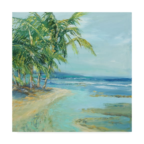 Trademark Fine Art 'Blue Coastal Lagoon' Canvas Art by Suzanne Wilkins