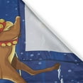thumbnail image 3 of Ambesonne Santa Kitchen Curtains, Moving on Sledge at Night, 55"x39", Navy Blue Multicolor, 3 of 3