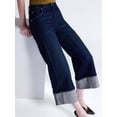 thumbnail image 4 of Scoop Women's and Women's Plus Mid Rise Cuffed Wide Leg Jeans, Sizes 0-28W, 4 of 5