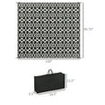 thumbnail image 4 of Yardi Yard Carpet RV Camping Rugs with Carry Bag, 8' x 10' Reversible Outdoor Rug, Waterproof Rug, Black & White, 4 of 9