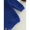 thumbnail image 6 of Bagilaanoe Newborn Baby Girl Boy Knit Rompers Sweater Long Sleeve Bodysuit 3M 6M 9M 12M 24M Infant Fall Winter One Piece Jumpsuit, 6 of 8