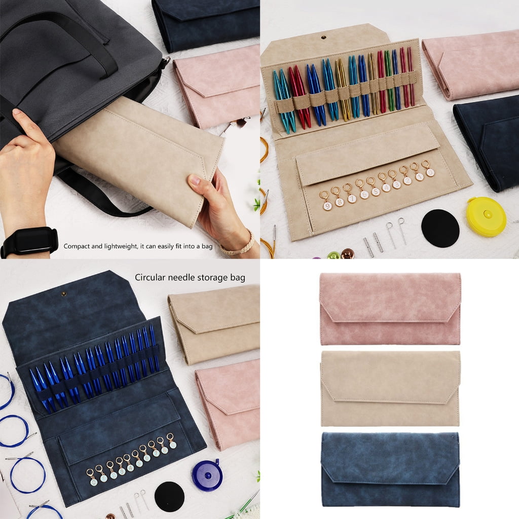 Empty Circular Knitting Needle Case Empty Crochet Hook Knitting Tool Storage Bag
