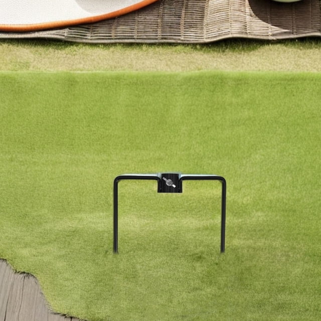 Mobutofu Patio Umbrella Mount Black Ground Stake For Outdoor 1Pack