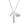 thumbnail image 2 of Delight Jewelry Silvertone Large Initial - I - Always My Mother Bar Zoe Necklace, 2 of 4
