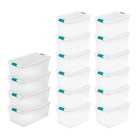 Sterilite 106-Qt Latching Storage Box (4-Pack) & 64-Qt Container (12-Pack)