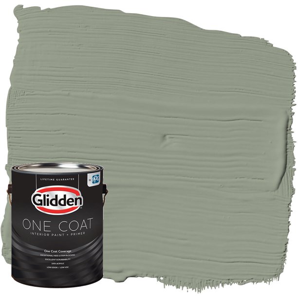 Glidden One Coat Interior Paint and Primer, Green Tea Leaf / Green