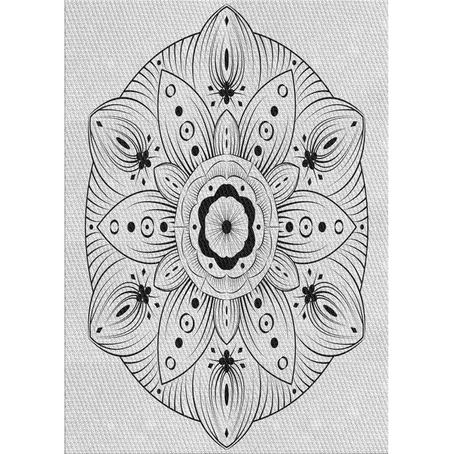Ahgly Company Tapis d'Intérieur Lavables en Machine Rectangle Transitionnel Gris Platine, 5' x 7'