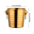 thumbnail image 2 of 3 Qt Stainless Steel Ice Bucket - Double Wall Champagne & Cooler with Handles, Sleek Metal Beverage Chiller for Home Bars, Parties & Entertaining, 2 of 5