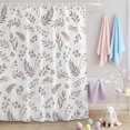 thumbnail image 2 of Shower Curtain Leaves Berry Shower Curtains for Bathroom Decor, Waterproof Polyester Shower Curtain Set with Hooks, Small Stall Size 36" x 72" Eucalyptus Leaves Plant, 2 of 9