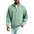 thumbnail image 2 of Mens Big and Tall Quarter Zip Pullover Trendy Long Sleeve Henley T-Shirts, Size S-4XL, 2 of 4