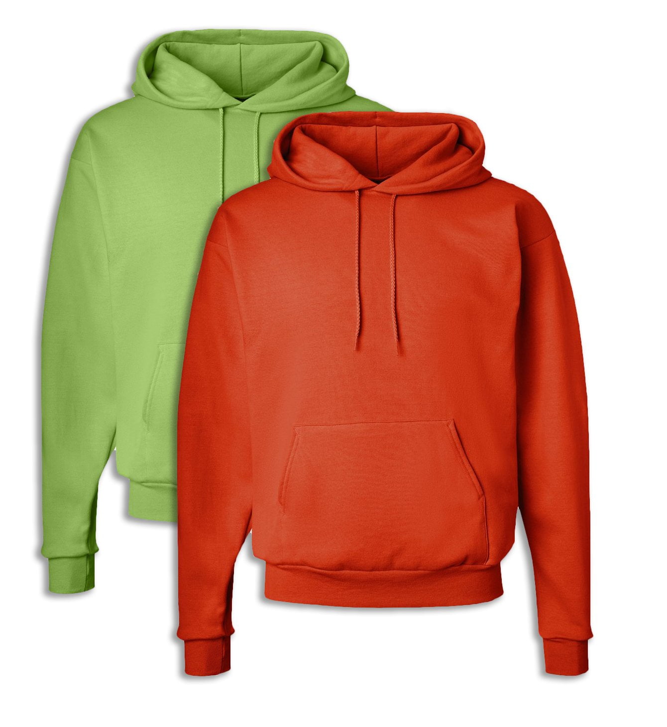 Hanes P170 Mens EcoSmart Hooded Sweatshirt XL 1 Lime 1 Orange Pack of 1 ...