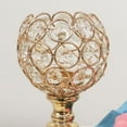 thumbnail image 3 of Candebros de cristal Zulema Candelero de mosaico Dorado, 3 of 6