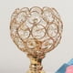 thumbnail image 3 of Candelabro de cristal con soporte para velas votivas 8.5x14.5cm Dorado, 3 of 6