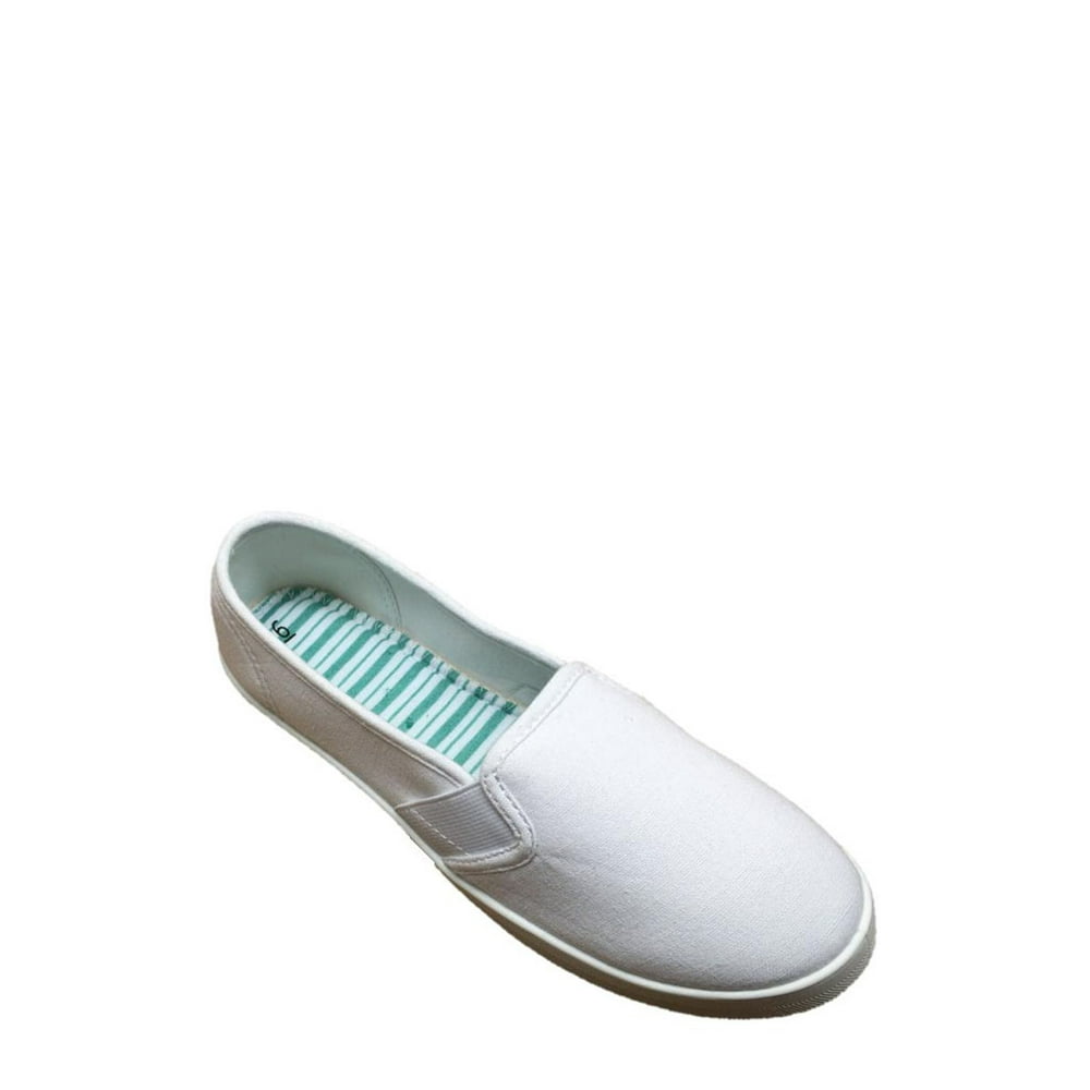 time and tru white canvas shoes