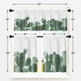 thumbnail image 3 of 36 Inch Kitchen Curtains Desert Plant Boho Window Curtains and Valances Set of 3, Summer Cactus Flower Short Tier Curtain for Kitchen,Vintage Small Kitchen Decor, 3 of 6