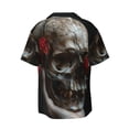 thumbnail image 2 of Haiem Realistic Rose Skull Men's Casual Shirts Short Sleeve Button Down Shirts Fashion Textured Summer Beach Shirt-XX-Large, 2 of 7