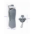 thumbnail image 4 of Botella Xtellar De Agua Térmica De Silicona Plegable Portátil 600ml Color Gris, 4 of 5