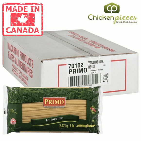 Primo Pasta Fettuccine 10 in. 2.27kg/5lbs (4/Case)-Canadian Made