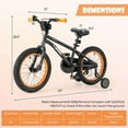 thumbnail image 3 of Costway 16-Inch Kid’s Bike for 4-7 Years Old with Adjustable Saddle & Anti-slip Handlebar Black, 3 of 10
