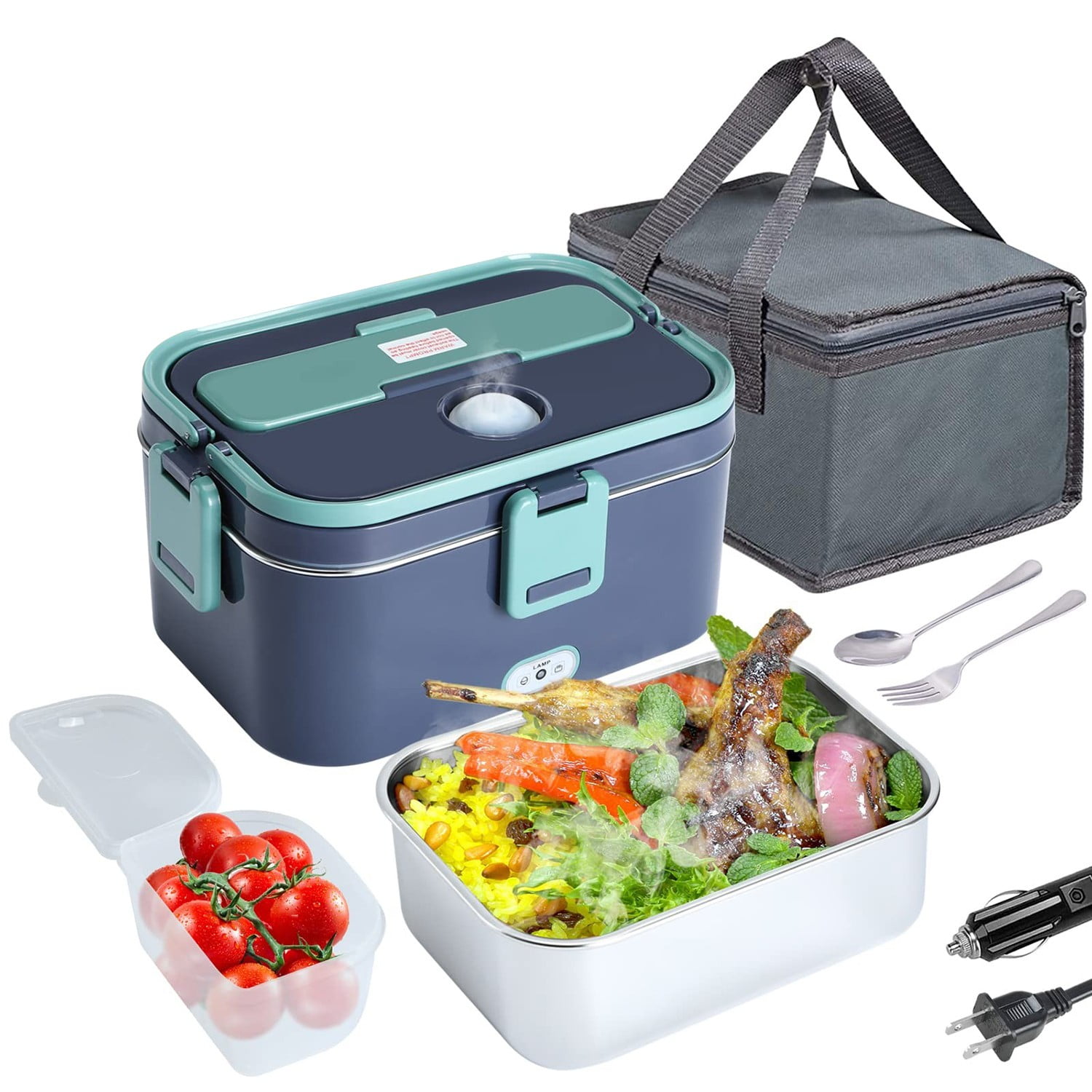 BLUELK 1 8L Electric Lunch Box For Car And Home Portable Food Warmer bluelk-1-8l-electric-lunch-box-for-car-and-home-portable-food-warmer