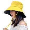 thumbnail image 5 of Sun Hat Women Wide Brim Hat Foldable Beach Visor Hats Packable Protection X1M0, 5 of 5