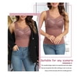 thumbnail image 4 of Lilvigor Thermal Tops for Women Cold Weather Warm Under Clothes Buit in Bra Thermal Lace Tank Top Thermal Undershirt, 4 of 6