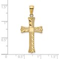 thumbnail image 3 of Charms Collection 14K Textured w/Square Center Cross Pendant, 3 of 4