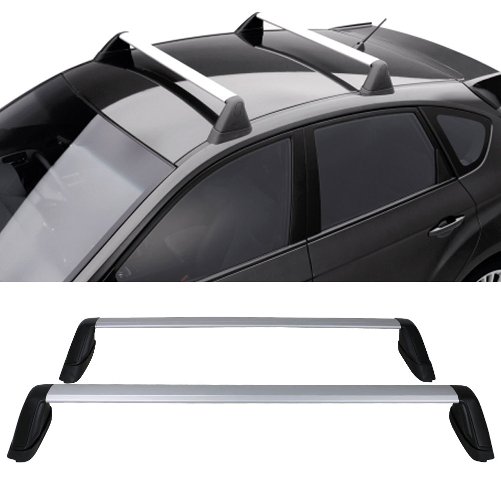 Ikon Motorsports Compatible with 08-11 Subaru Impreza 08-14 WRX OE Factory Style Roof Rack Cross Bar 2Pc