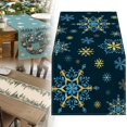thumbnail image 3 of HJQEQVD Christmas Tablecloth, Christmas Table Decorations Table Cloth for Rectangle, Snowman Snowflake Wreath Tablecloths Polyester Vintage, Christmas Table Cover for Picnic Party Dinner Grey, 3 of 6