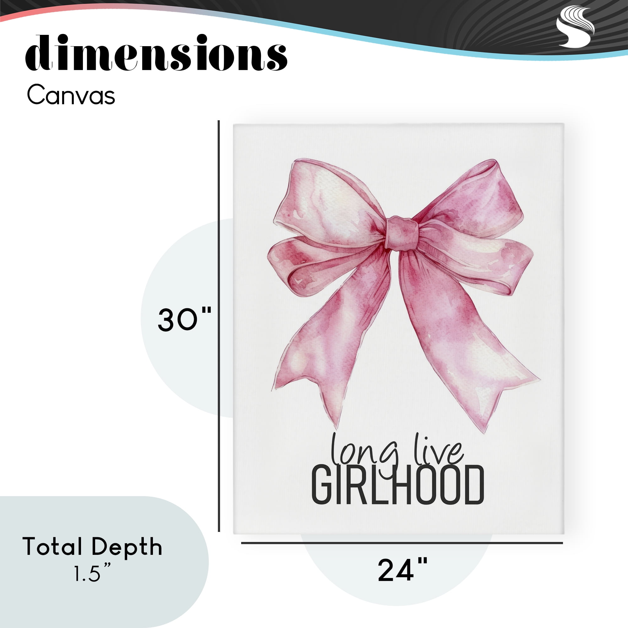 Long Live Girlhood Canvas Wall Art, design by Kim Allen