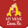 thumbnail image 4 of Inktastic My Meme Grandma Loves Me Giraffe Boys or Girls Baby Bib, 4 of 4