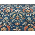 thumbnail image 6 of Blue floral Modern 13X13 Handmade Wool Rug # 11366, 6 of 11