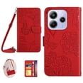 thumbnail image 1 of For Xiaomi Redmi Note 14 4G (164.84x78.15x8.16mm) Case Butterfly Flower Imprint Leather Phone Cover, 1 of 5
