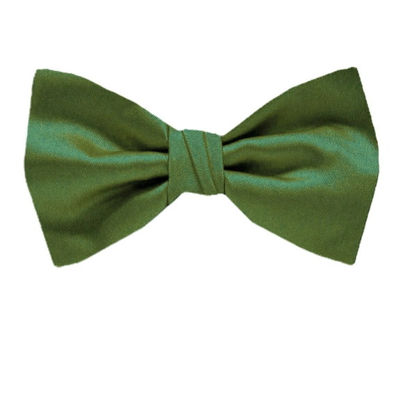 Buy Your Ties - PBT-ADF-47 - Men's Pre-tied Formal Tuxedo Solid Color Satin Bow Tie Green
