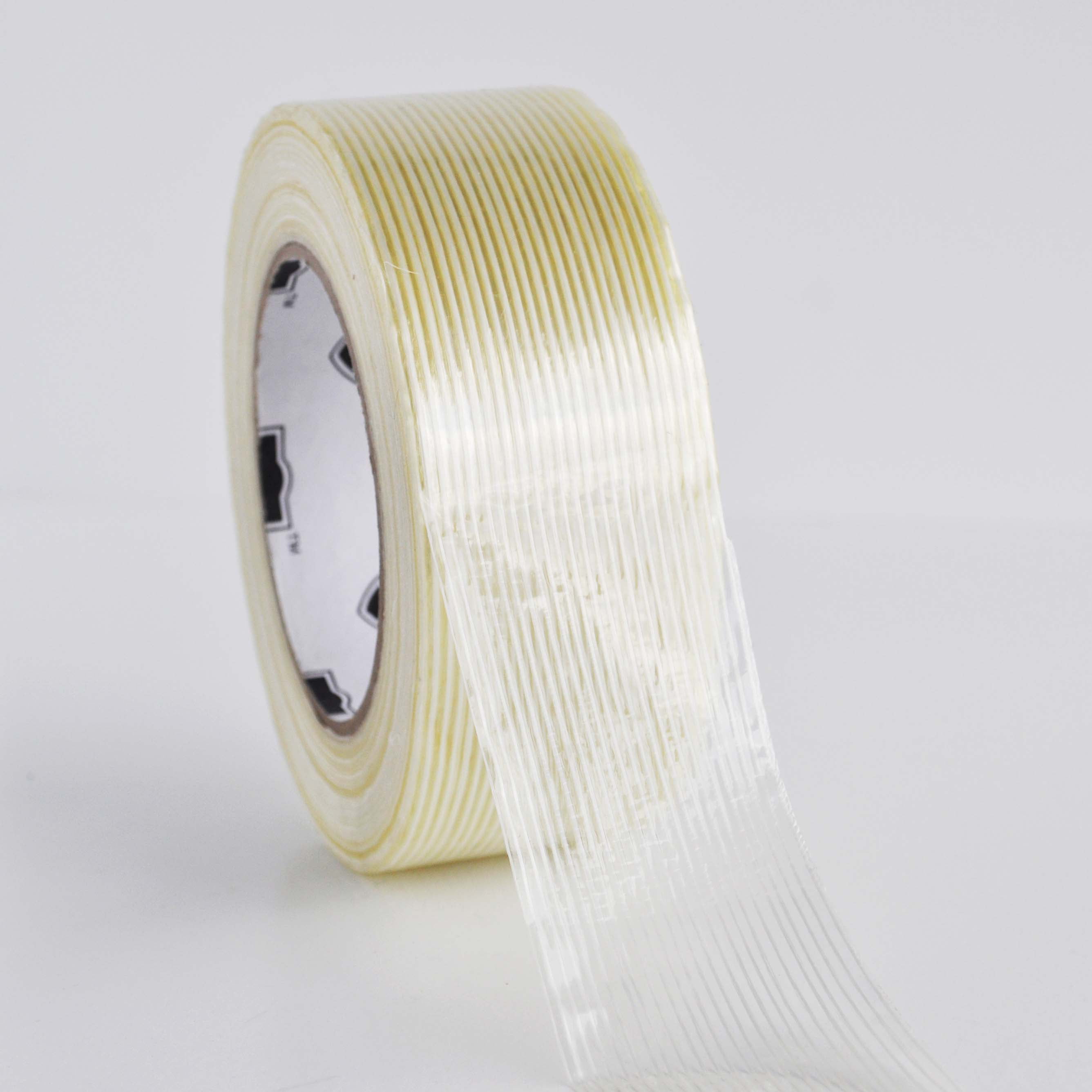 48 Rolls 2" x 60 YDS Fiberglass Reinforced Filament Strapping Packing Tape Clear 