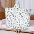 thumbnail image 5 of White Cow Milk Cloud Pattern Hooded Bath Towel，60"x35" for Ages 3 To 12 Kids, Quick Dry Lightweight Soft Microfiber Hood Beach Towel Cover Up for Kids, 5 of 7