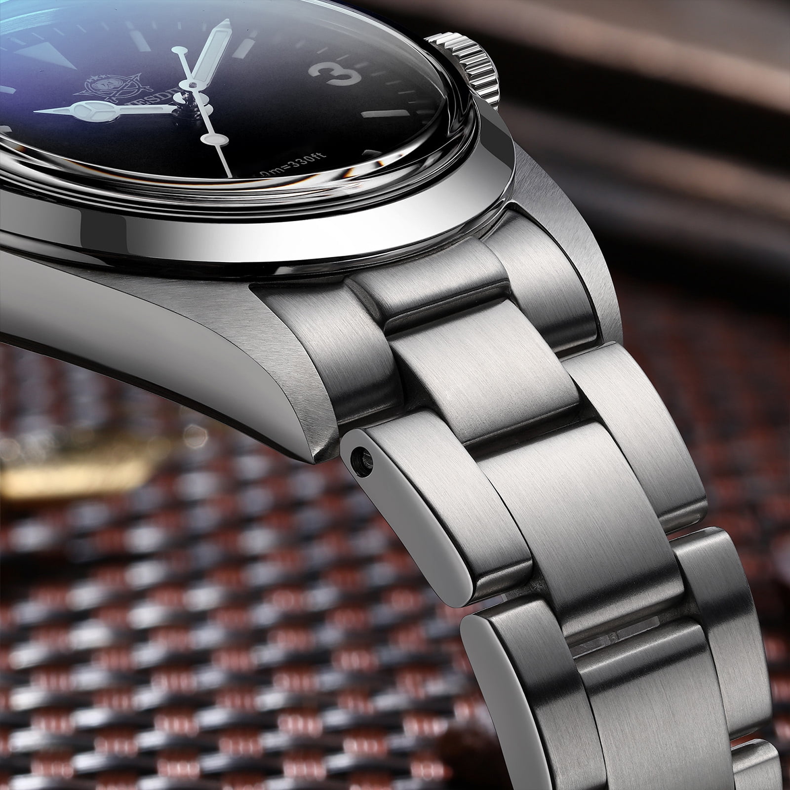 ADDIESDIVE Men's Diver Quartz Watch - 100M Waterproof Stainless Steel Watch with Sapphire Crystal, BGW9 Luminous & Japanese VH31 Movement Luxury Watches for Men