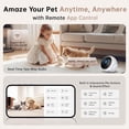 thumbnail image 4 of Pet Camera Robot, 2-Way Audio Cat/Dog Camera Movable, Night Vision, Battery-Operated, Auto-Recharging Smart Cam with App Control & Motion Detection, 4 of 7