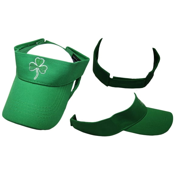 Irish Ireland Shamrock Celtic Green Embroidered Saint Patrick Day Visor Cap Hat